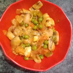 Peas & Mushroom Veg A picture of Peas & Mushroom Veg.