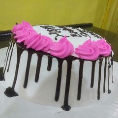 A picture of White forest cake theme.