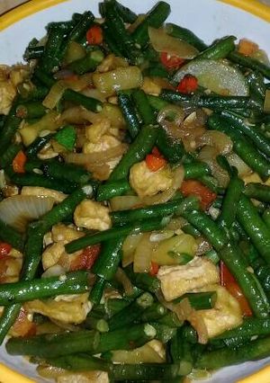 Foto resep Tumis kacang panjang tahu mentimun
