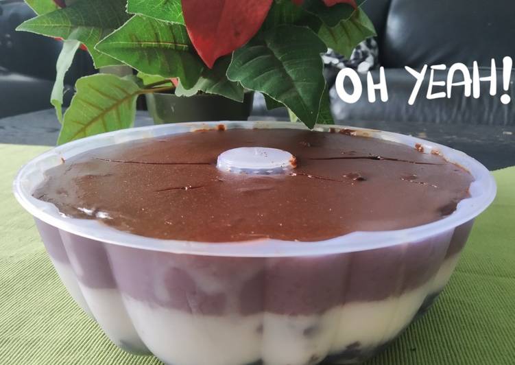 Resep Puding Oreo Vanilla with Chocolate Ganache yang Enak
