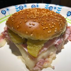 A picture of Loaded Baked Cuban Sandwiches.