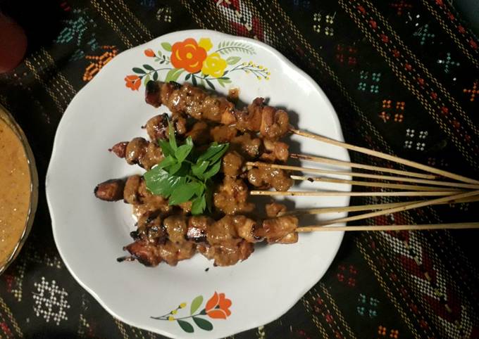 Sate Ayam Kacang Simple (Homemade/ Pakai Teflon)