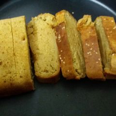 A picture of Eggless homemade brown bread without yeast.