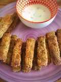 Crema agria casera con fingers de tofu