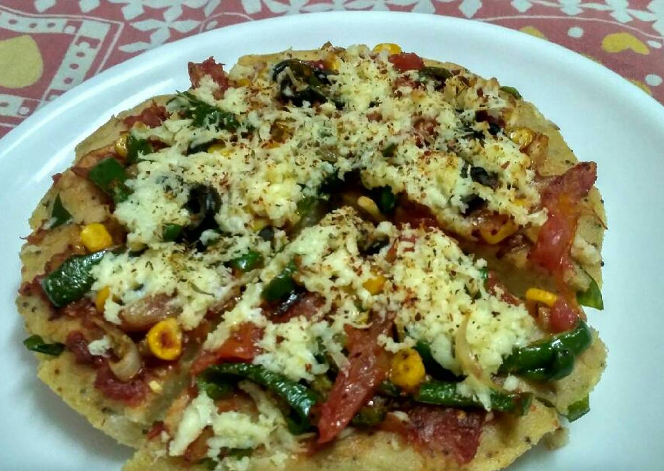 Very healthy upma pizza