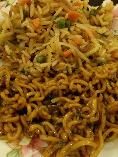 A picture of Mix Vegetables fried Rice & Noodles in Soy Sauce_festiveContest.