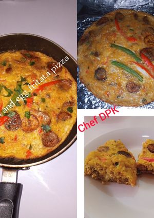 A picture of Plantain and Egg fritata (pizza).
