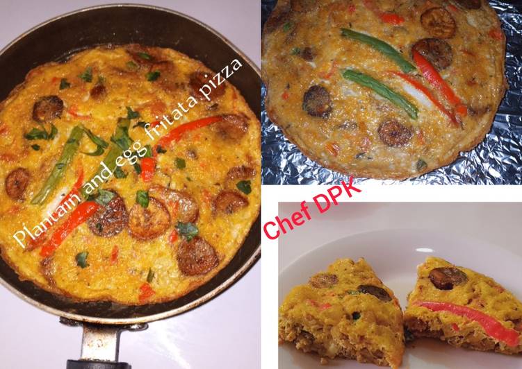 Plantain and Egg fritata (pizza)