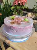Pastel encapsulado de flores