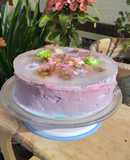 Pastel encapsulado de flores