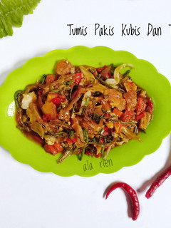 Foto resep Tumis Pakis Kubis Teri