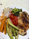 Verduras Salteadas con Filete de Pollo