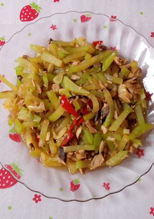 Foto resep Tumis labu Siam ikan tongkol