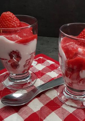 Une photo de Verrines fraises-framboises