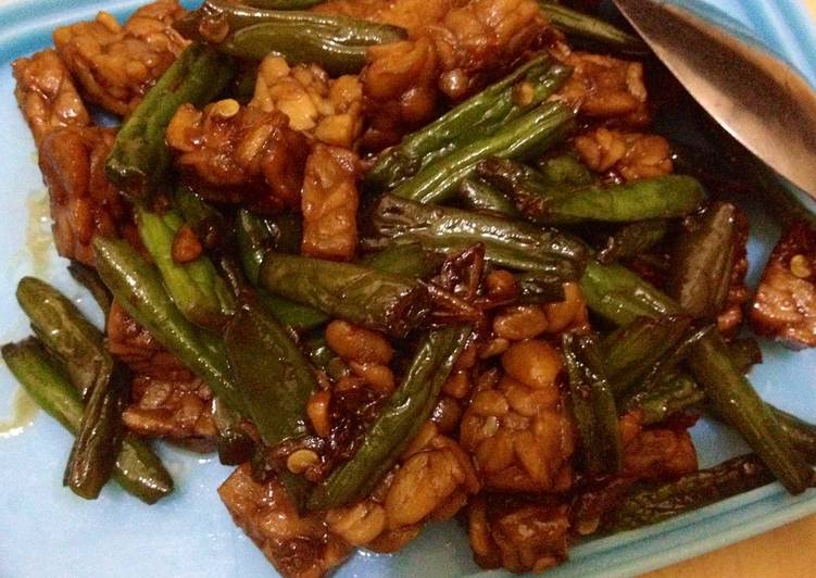 Oseng buncis tempe pedas manis🌴