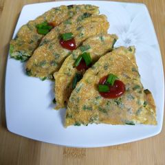 A picture of Egg spring onion omlet.