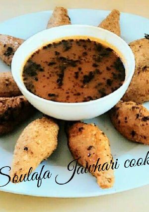 A picture of Kibbeh in Sour Broth and Fried Potato Kibbeh.