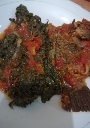 A picture of Creamy kienyeji veges.