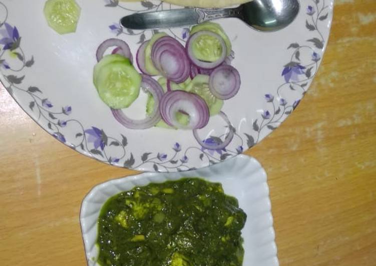 Palang paneer &amp; butter naan