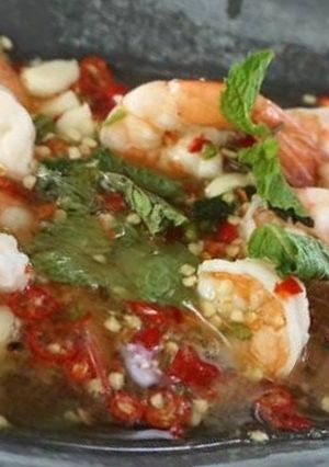 รูปของ กุ้งนึ่งมะนาว