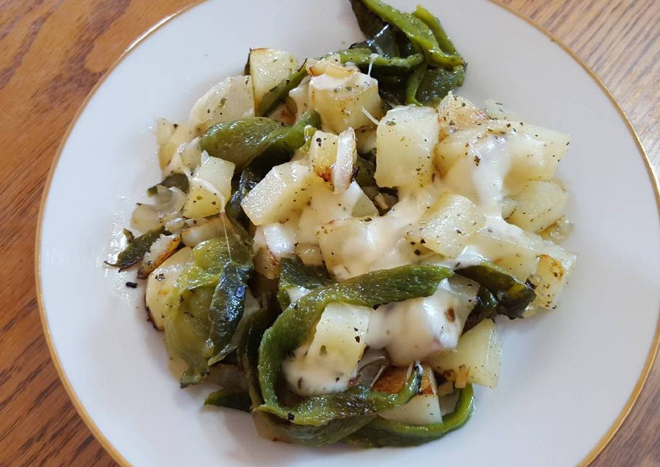 Papas con Rajas de Chile Poblano