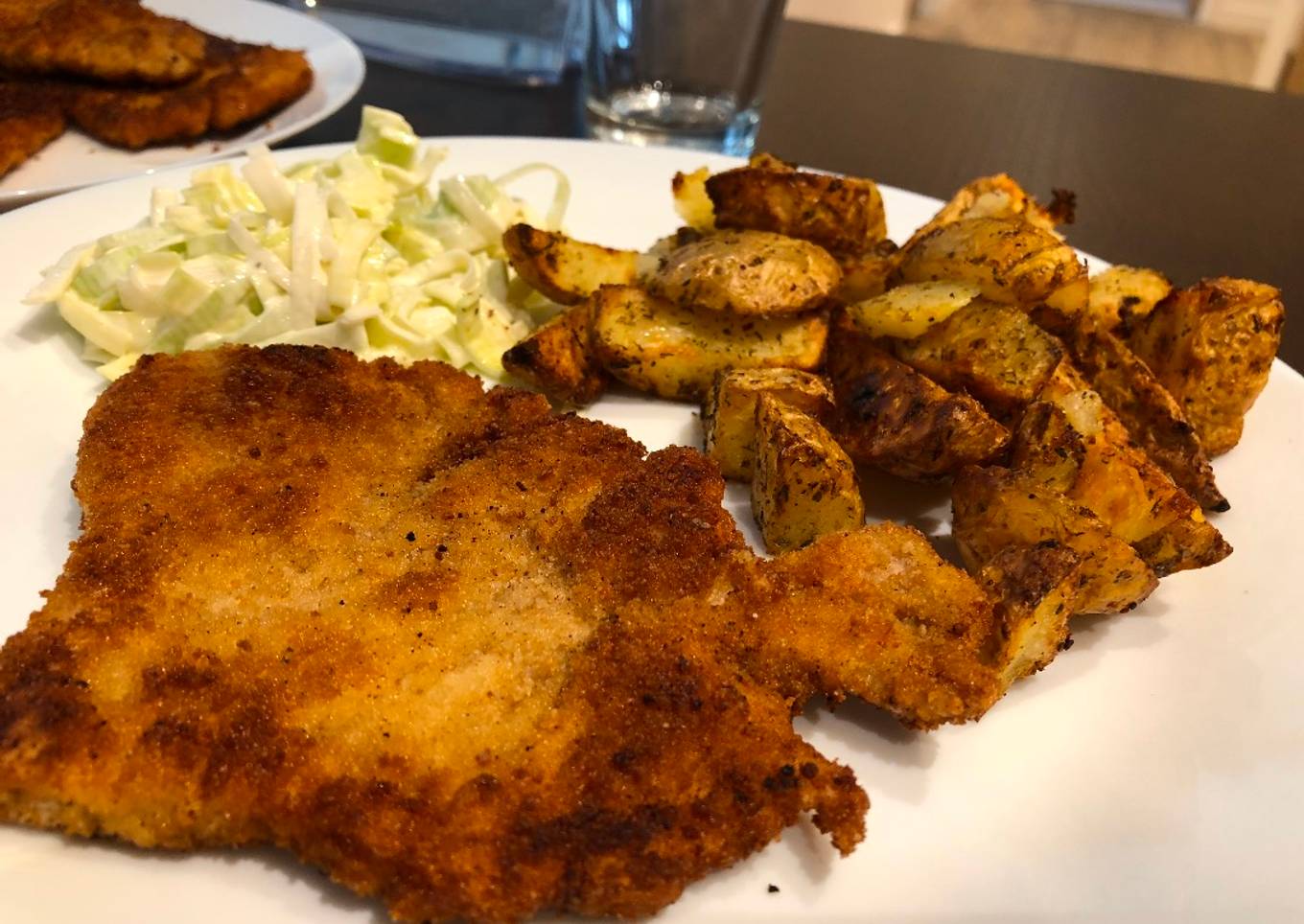 Chicken breasts in breadcrumbs