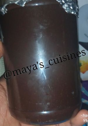 A picture of Home made chocolate syrup.