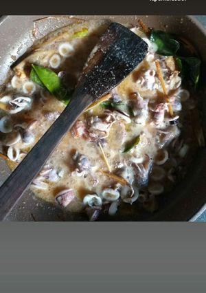 Foto resep Cumi-cumi suka santan kara