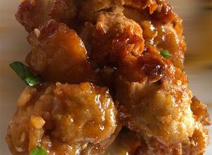 Una foto de Pollo crocante agridulce en airfryer