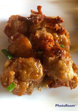 Una foto de Pollo crocante agridulce en airfryer