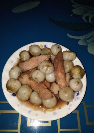Hình của món Cà pháo kho thịt heo.