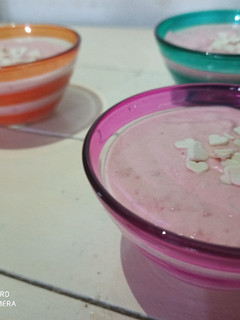 Una foto de Mousse de fresa