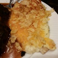 A picture of Brad's mashed potato casserole.