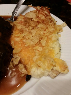 A picture of Brad's mashed potato casserole.