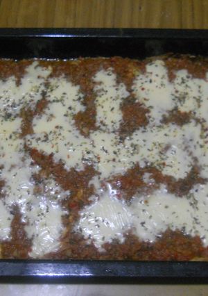 Una foto de Lasagna con salsa bolognesa 