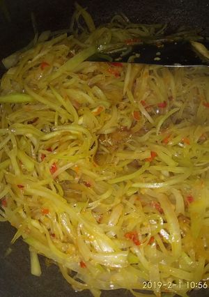 Foto resep Tumisan pepaya muda pedas mantap