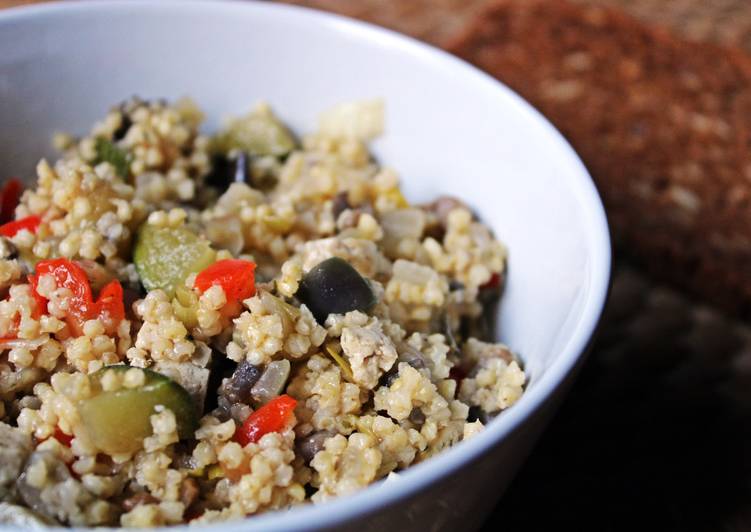 Mijo con verduras salteadas
