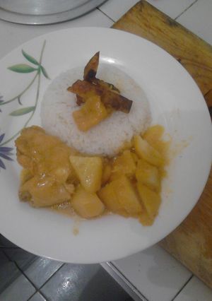 Una foto de Cuadritos de pollo en salsa teriyaki