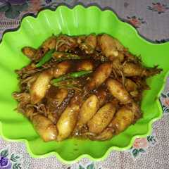 A picture of Cumi kukus saos lada hitam.