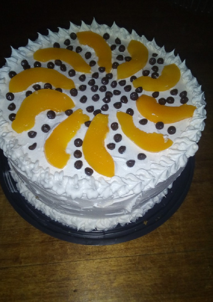 Una foto de Torta postre duraznos