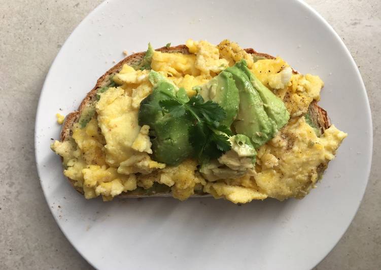 Easiest Way to Prepare Tasty Creamy and delicious scrambled eggs on toast