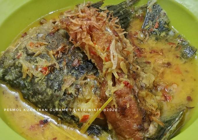 Resep Gurame Kuah Kuning / Pesmol Kuah, Enak