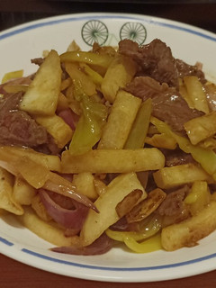 Foto resep Daging sapi tumis bengkoang dan sayur asam manis