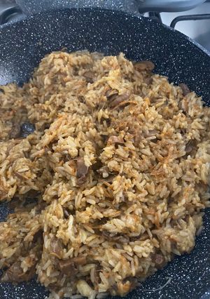Una foto de Risotto de champiñones