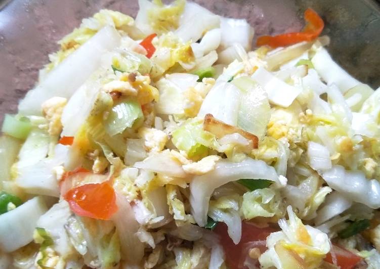 Resep Tumis Sawi Putih Telur Anti Gagal