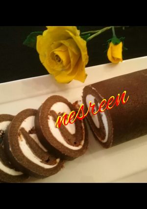 صورة لوصفة سويسرول من بواقي الكيك