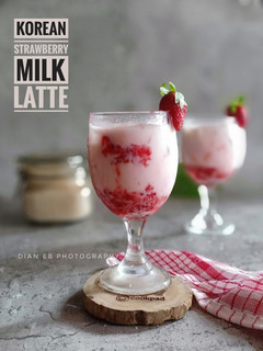Foto resep Korean Strawberry Milk Latte