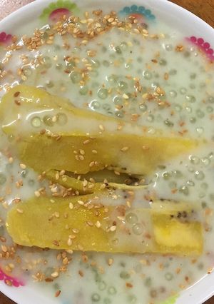 Hình của món Chuối xào dừa.