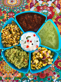 A picture of Fresh Made Multi Dip/Salsa Tray.