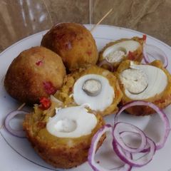 Potatoes egg kebab A picture of Potatoes egg kebab.
